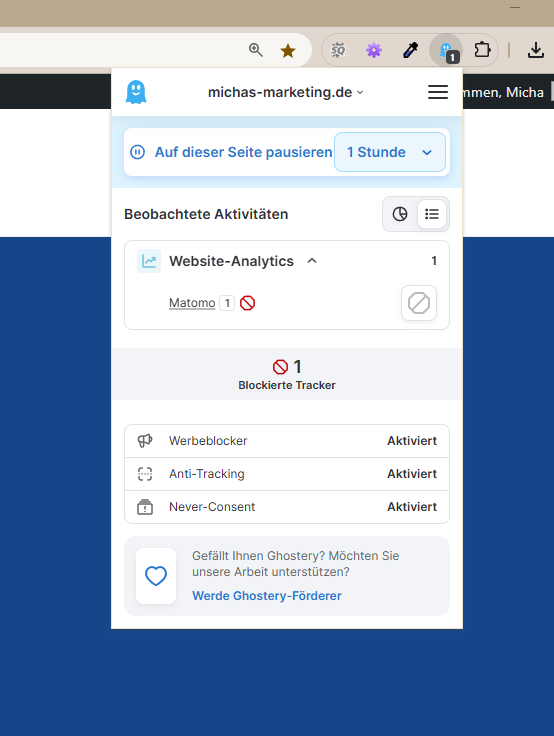 Ghostery Cookie Scanner Plugin