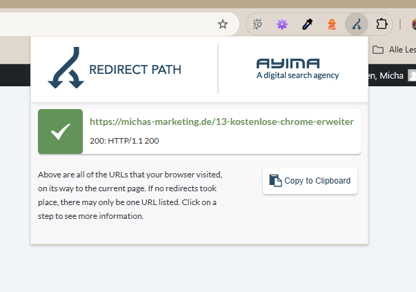 Redirect Path Erweiterung