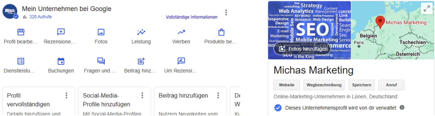 Google Business Profile Beispiel