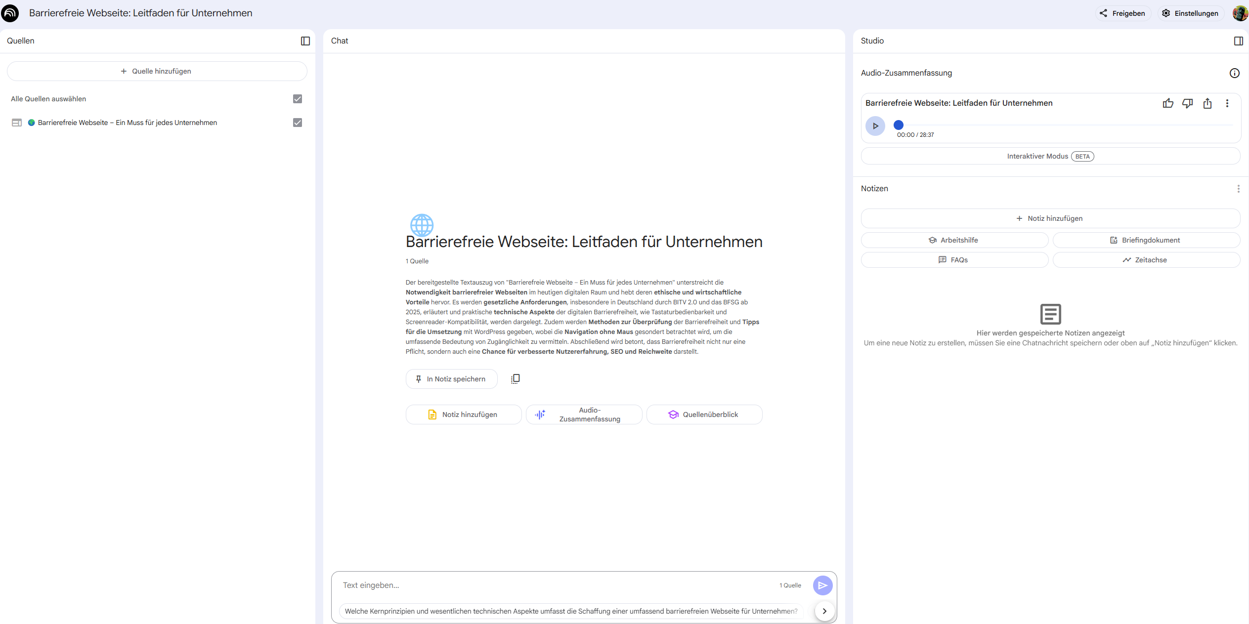 NotebookLM Screenshot