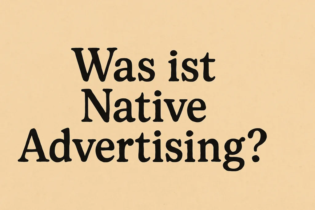 Was ist Native Advertising?
